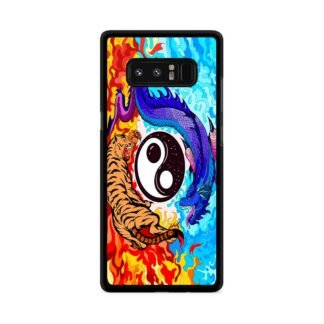 Dragon Tiger Yin Yang Red Blue Fire Samsung Galaxy Note 8 Case