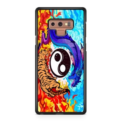 Dragon Tiger Yin Yang Red Blue Fire Samsung Galaxy Note 9 Case