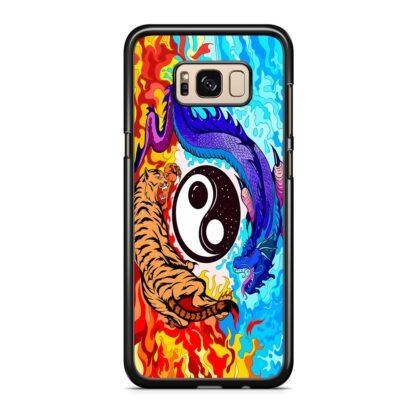 Dragon Tiger Yin Yang Red Blue Fire Samsung Galaxy S8 / S8 Plus Case