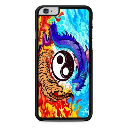 Dragon Tiger Yin Yang Red Blue Fire iPhone 6 / 6S / 6 Plus / 6S Plus Case