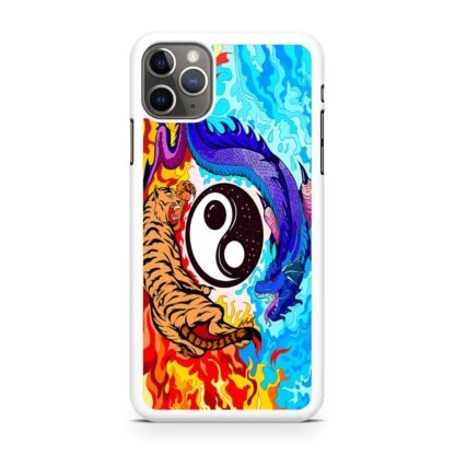 Dragon Tiger Yin Yang Red Blue Fire iPhone 15 / 15 Plus / 15 Pro / 15 Pro Max Case - Image 2