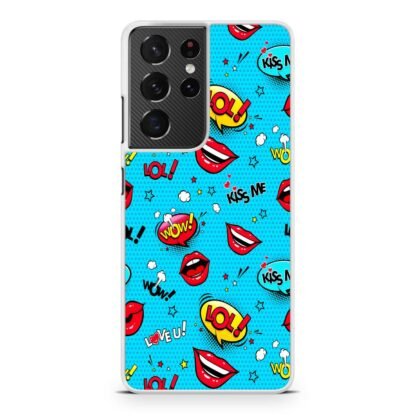 Emoji And Sticker Kiss Me Samsung Galaxy S21 / S21 Plus / S21 Ultra / S21 FE Case - Image 2