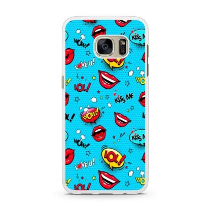 Emoji And Sticker Kiss Me Samsung Galaxy S7 / S7 Edge Case - Image 2