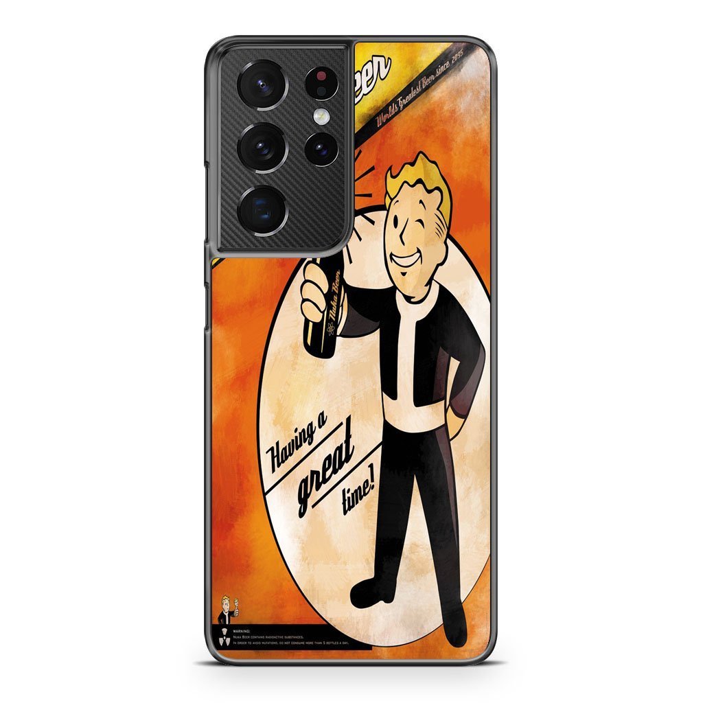 Fallout 4 Nuka Beer Poster Samsung Galaxy S21 / S21 Plus / S21 Ultra / S21 FE Case