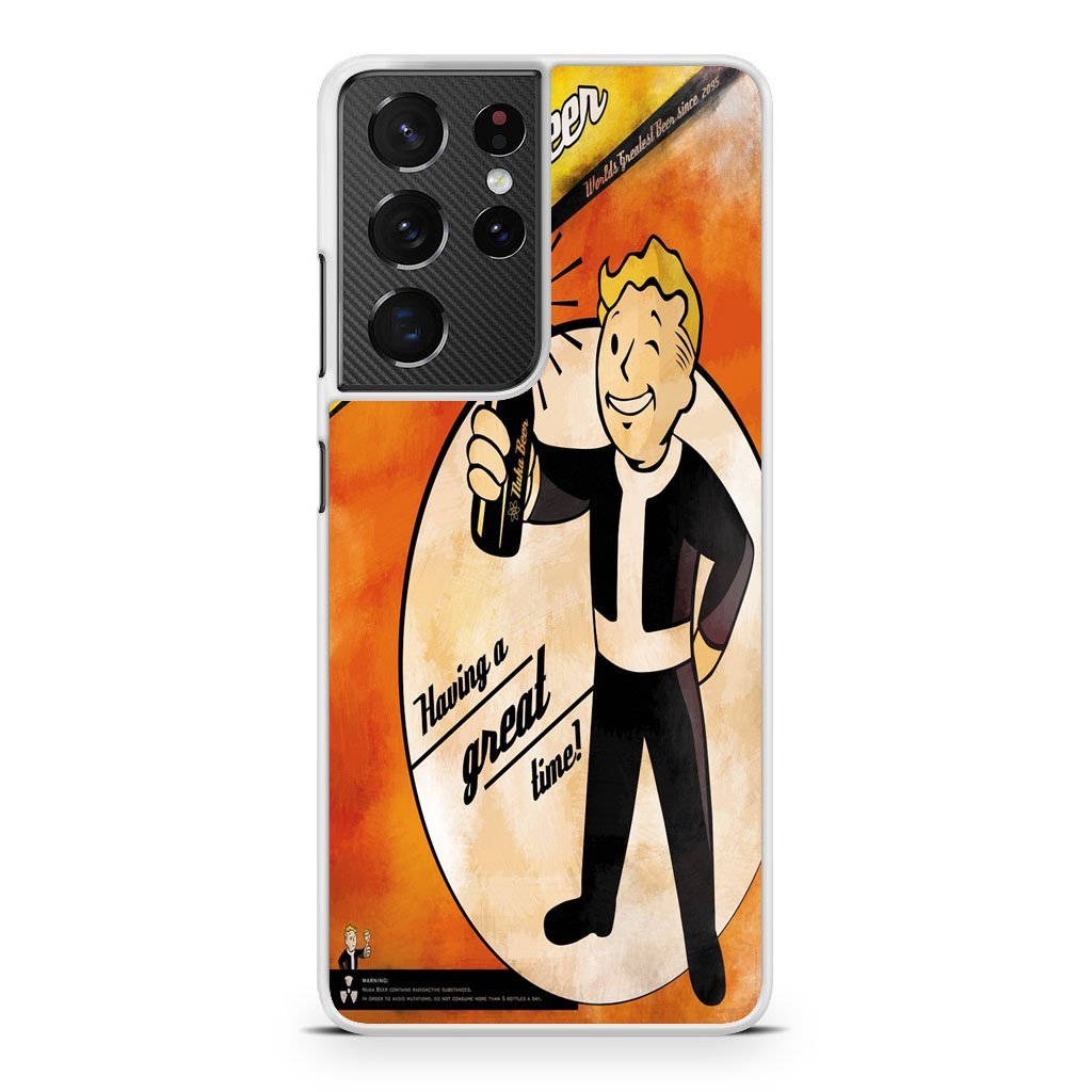 Fallout 4 Nuka Beer Poster Samsung Galaxy S21 / S21 Plus / S21 Ultra / S21 FE Case - Image 2