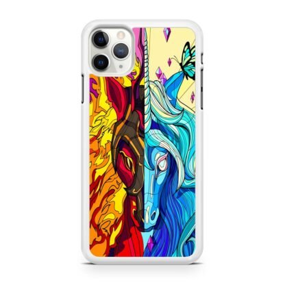 Flame And Ice Unicorn Mosaic iPhone 12 / 12 Pro / 12 Pro Max / 12 Mini Case - Image 2