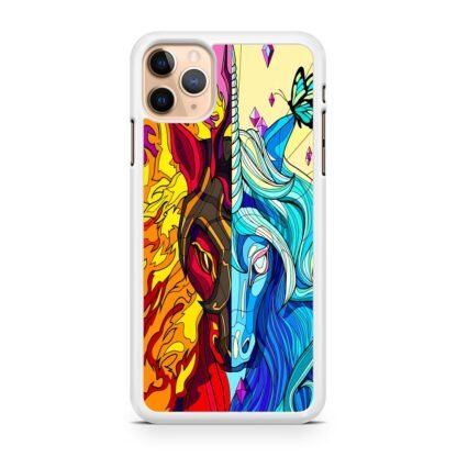 Flame And Ice Unicorn Mosaic iPhone 13 / 13 Pro / 13 Pro Max / 13 Mini Case - Image 2