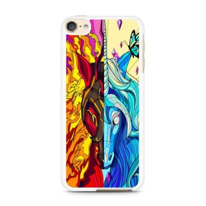 Flame And Ice Unicorn Mosaic iPod Touch 6 / 7 Case - Image 2