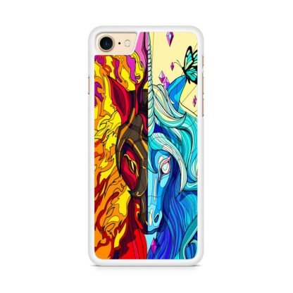 Flame And Ice Unicorn Mosaic iPhone 7 / 8 / SE 2020 / SE 2022 Case - Image 2