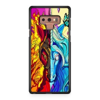 Flame And Ice Unicorn Mosaic Samsung Galaxy Note 9 Case