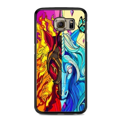Flame And Ice Unicorn Mosaic Samsung Galaxy S6 / S6 Edge / S6 Edge Plus Case