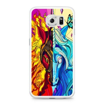 Flame And Ice Unicorn Mosaic Samsung Galaxy S6 / S6 Edge / S6 Edge Plus Case - Image 2