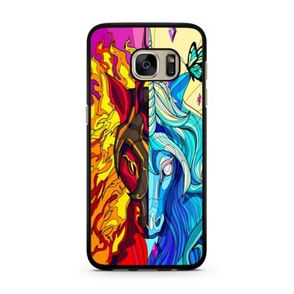 Flame And Ice Unicorn Mosaic Samsung Galaxy S7 / S7 Edge Case