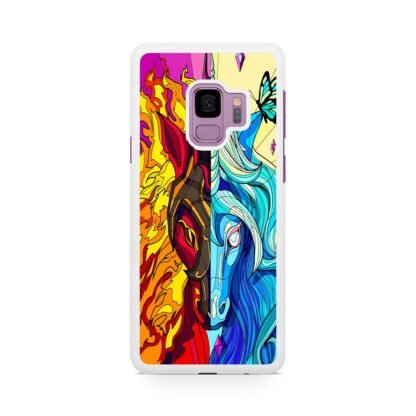 Flame And Ice Unicorn Mosaic Samsung Galaxy S9 / S9 Plus Case - Image 2