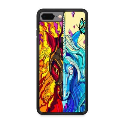 Flame And Ice Unicorn Mosaic iPhone 7 Plus / 8 Plus Case