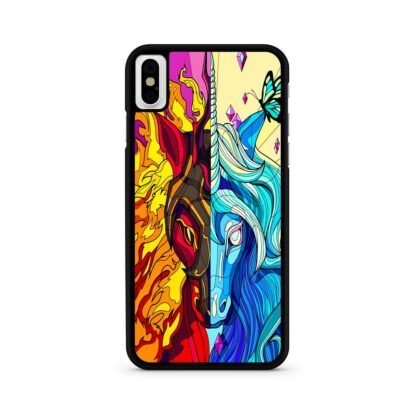 Flame And Ice Unicorn Mosaic iPhone X / XR / XS / XS Max Case