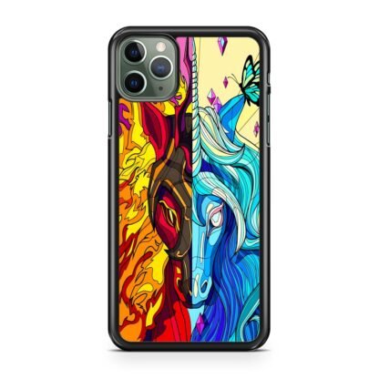 Flame And Ice Unicorn Mosaic iPhone 15 / 15 Plus / 15 Pro / 15 Pro Max Case