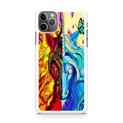 Flame And Ice Unicorn Mosaic iPhone 15 / 15 Plus / 15 Pro / 15 Pro Max Case - Image 2