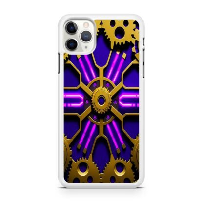 Gear Steampunk Purple Neon iPhone 12 / 12 Pro / 12 Pro Max / 12 Mini Case - Image 2