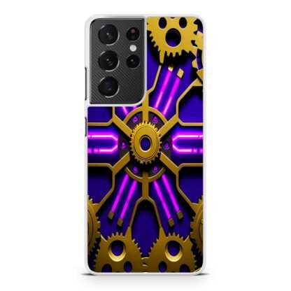 Gear Steampunk Purple Neon Samsung Galaxy S21 / S21 Plus / S21 Ultra / S21 FE Case - Image 2
