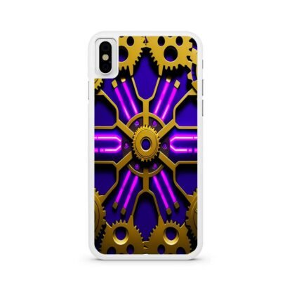 Gear Steampunk Purple Neon iPhone X / XR / XS / XS Max Case - Image 2