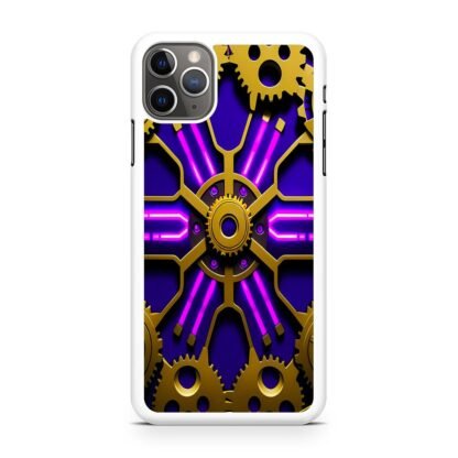 Gear Steampunk Purple Neon iPhone 15 / 15 Plus / 15 Pro / 15 Pro Max Case - Image 2