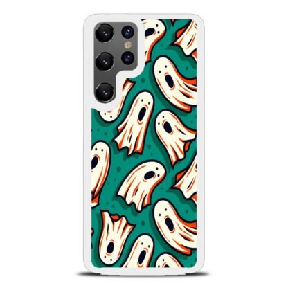 Ghost Casper Green Doodle Samsung Galaxy S24 / S24 Plus / S24 Ultra / S24 FE Case - Image 2