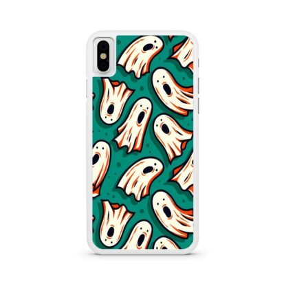 Ghost Casper Green Doodle iPhone X / XR / XS / XS Max Case - Image 2