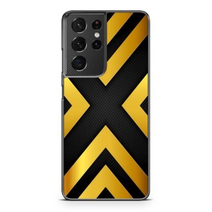 Gold X Black Cover Samsung Galaxy S21 / S21 Plus / S21 Ultra / S21 FE Case