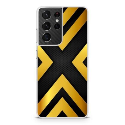 Gold X Black Cover Samsung Galaxy S21 / S21 Plus / S21 Ultra / S21 FE Case - Image 2