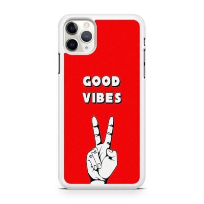 Good Vibes Peace Hand iPhone 12 / 12 Pro / 12 Pro Max / 12 Mini Case - Image 2