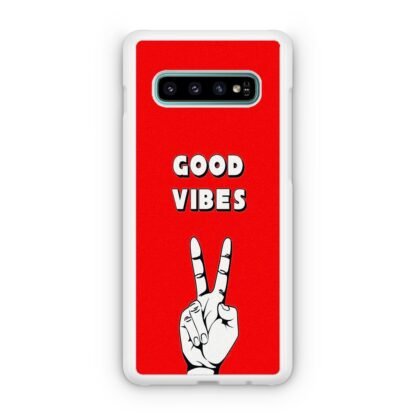 Good Vibes Peace Hand Samsung Galaxy S10 / S10e / S10 Plus / S10 5G Case - Image 2