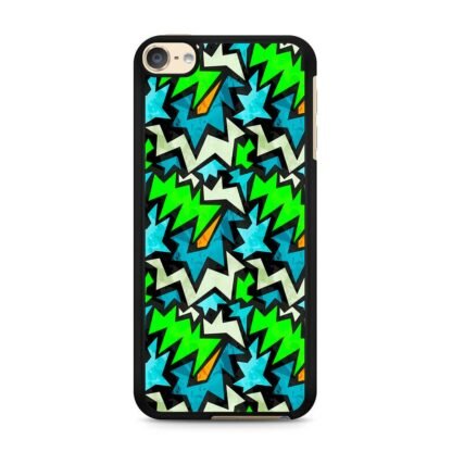 Graffiti Green Blue Pattern iPod Touch 6 / 7 Case