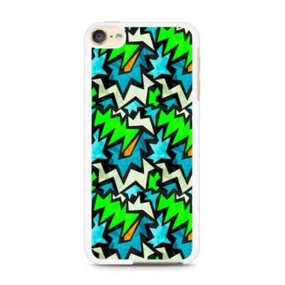 Graffiti Green Blue Pattern iPod Touch 6 / 7 Case - Image 2