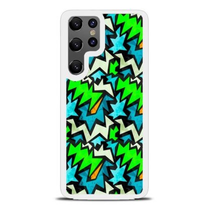 Graffiti Green Blue Pattern Samsung Galaxy S25 / S25 Plus / S25 Ultra Case - Image 2