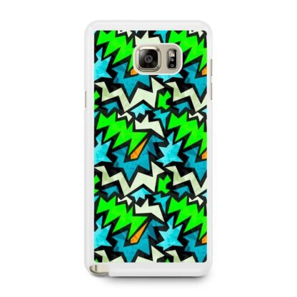 Graffiti Green Blue Pattern Samsung Galaxy Note 5 Case - Image 2