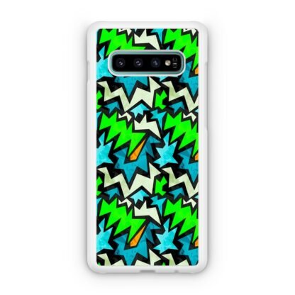 Graffiti Green Blue Pattern Samsung Galaxy S10 / S10e / S10 Plus / S10 5G Case - Image 2