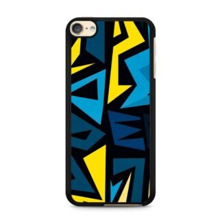 Graffiti Pattern Yellow Blue iPod Touch 6 / 7 Case
