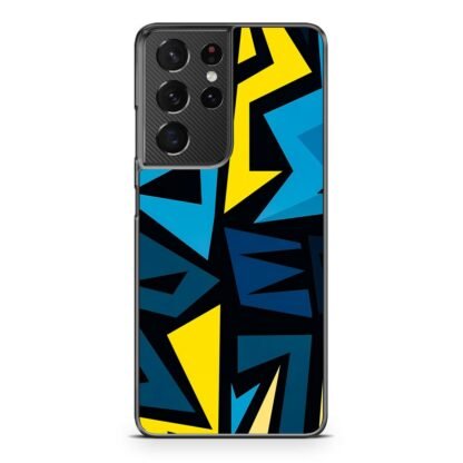 Graffiti Pattern Yellow Blue Samsung Galaxy S21 / S21 Plus / S21 Ultra / S21 FE Case
