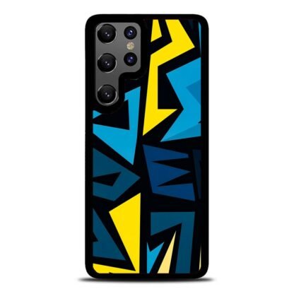 Graffiti Pattern Yellow Blue Samsung Galaxy S25 / S25 Plus / S25 Ultra Case