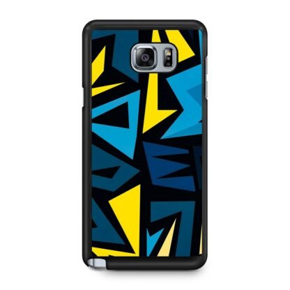 Graffiti Pattern Yellow Blue Samsung Galaxy Note 5 Case