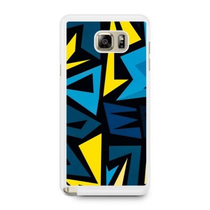 Graffiti Pattern Yellow Blue Samsung Galaxy Note 5 Case - Image 2