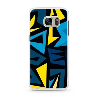 Graffiti Pattern Yellow Blue Samsung Galaxy S7 / S7 Edge Case - Image 2