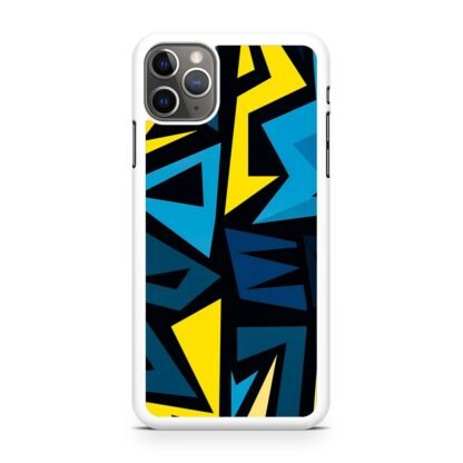 Graffiti Pattern Yellow Blue iPhone 15 / 15 Plus / 15 Pro / 15 Pro Max Case - Image 2