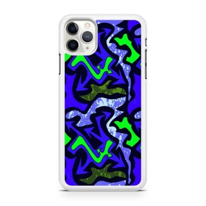 Green Blue Flow Graffiti iPhone 12 / 12 Pro / 12 Pro Max / 12 Mini Case - Image 2