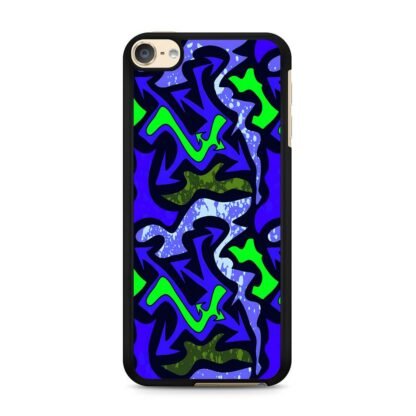 Green Blue Flow Graffiti iPod Touch 6 / 7 Case