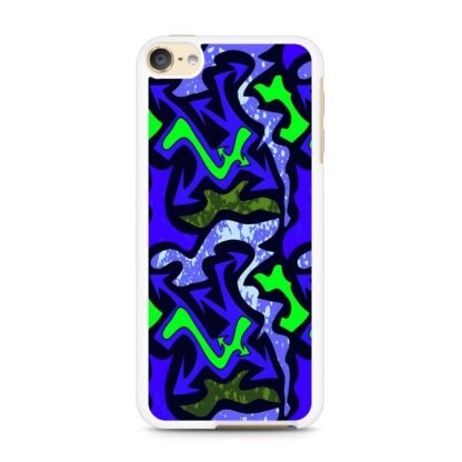 Green Blue Flow Graffiti iPod Touch 6 / 7 Case - Image 2