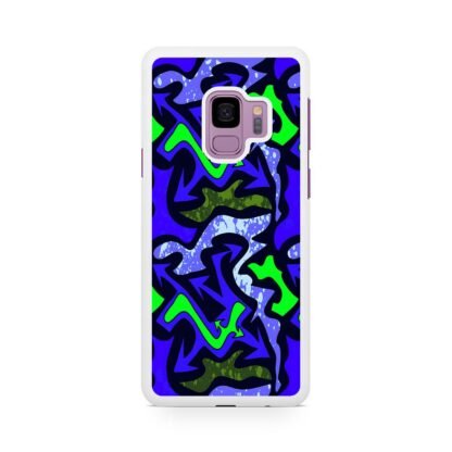 Green Blue Flow Graffiti Samsung Galaxy S9 / S9 Plus Case - Image 2