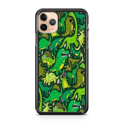Green Dino Crocodile Doodle iPhone 13 / 13 Pro / 13 Pro Max / 13 Mini Case