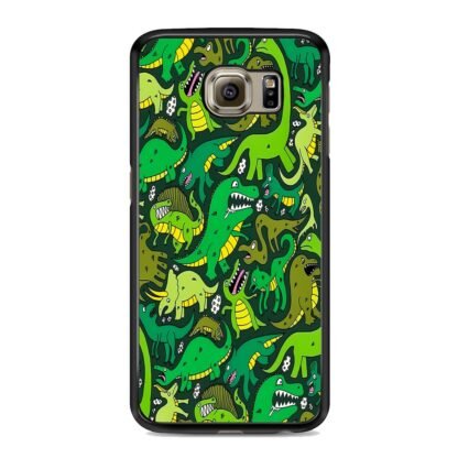 Green Dino Crocodile Doodle Samsung Galaxy S6 / S6 Edge / S6 Edge Plus Case